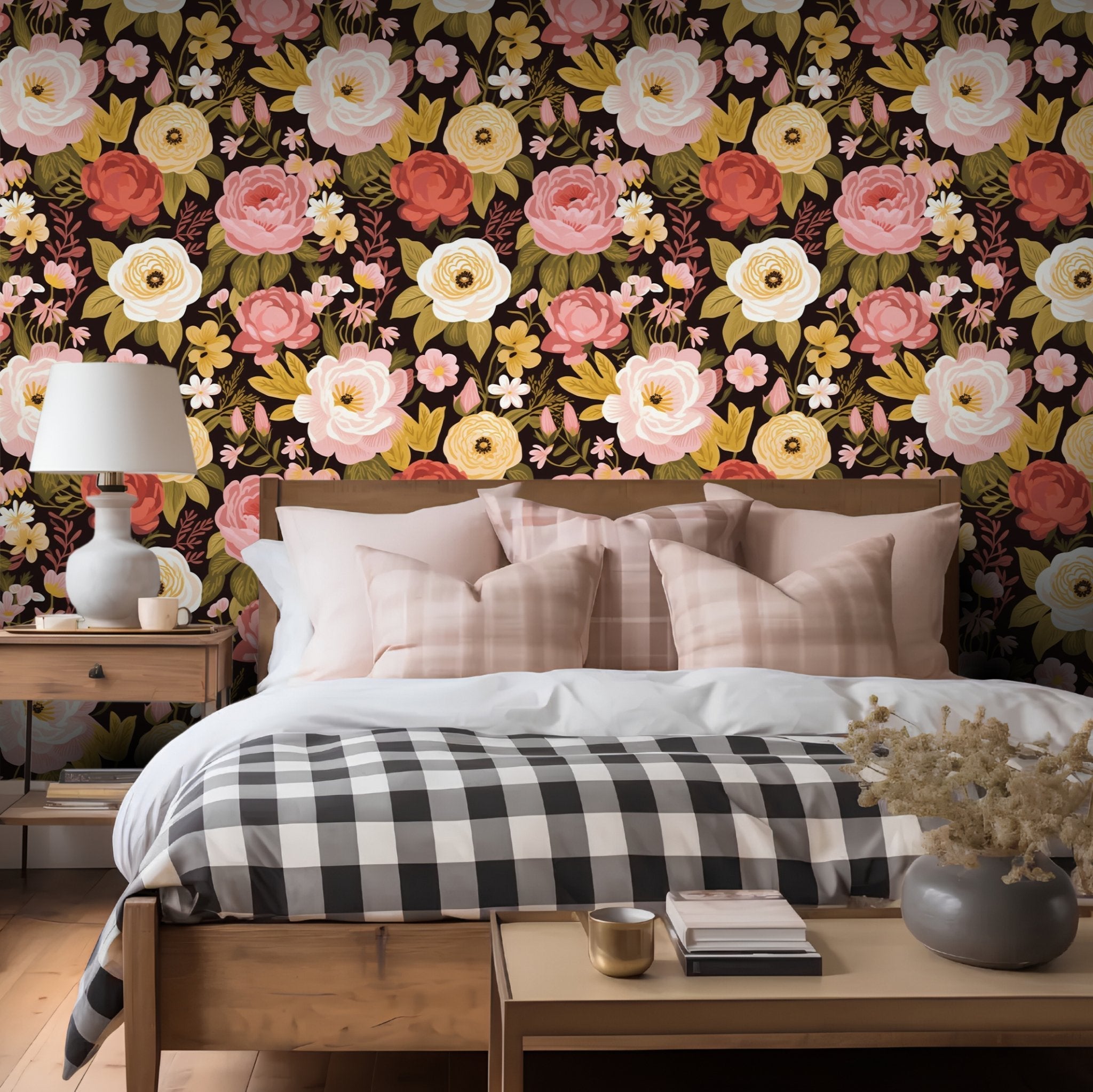 Mural Floral Hawthorne - Tapiz Decorativo para Pared