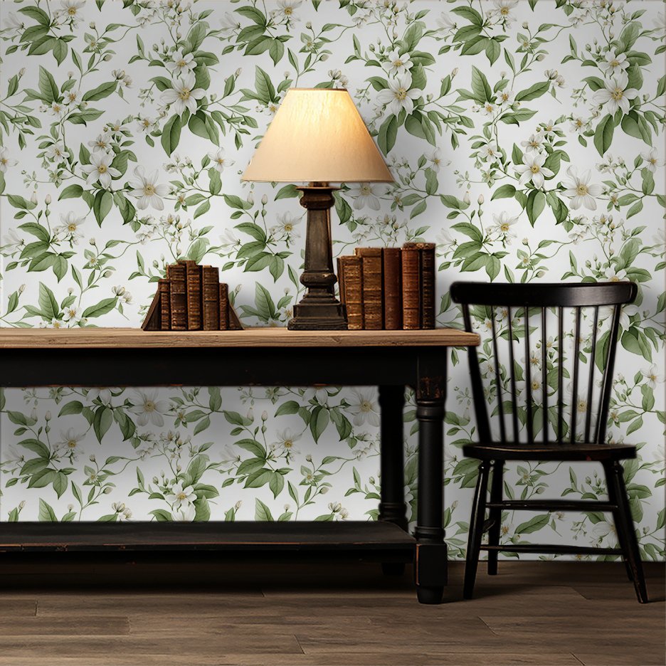 Modelo Nora Mural Floral Silvestre, papel tapiz decorativo