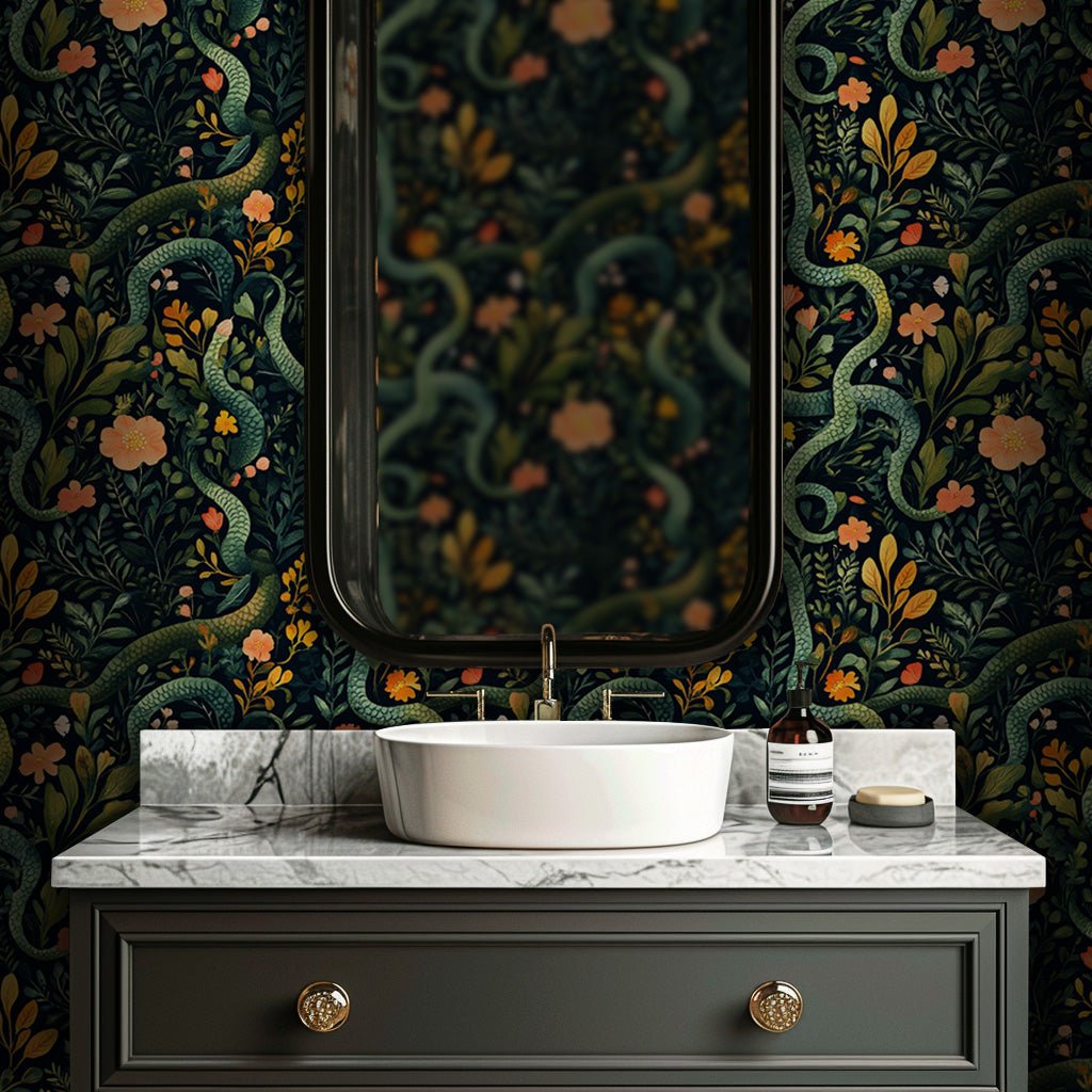 Mural Nyx Jardín Místico, papel tapiz decorativo premium