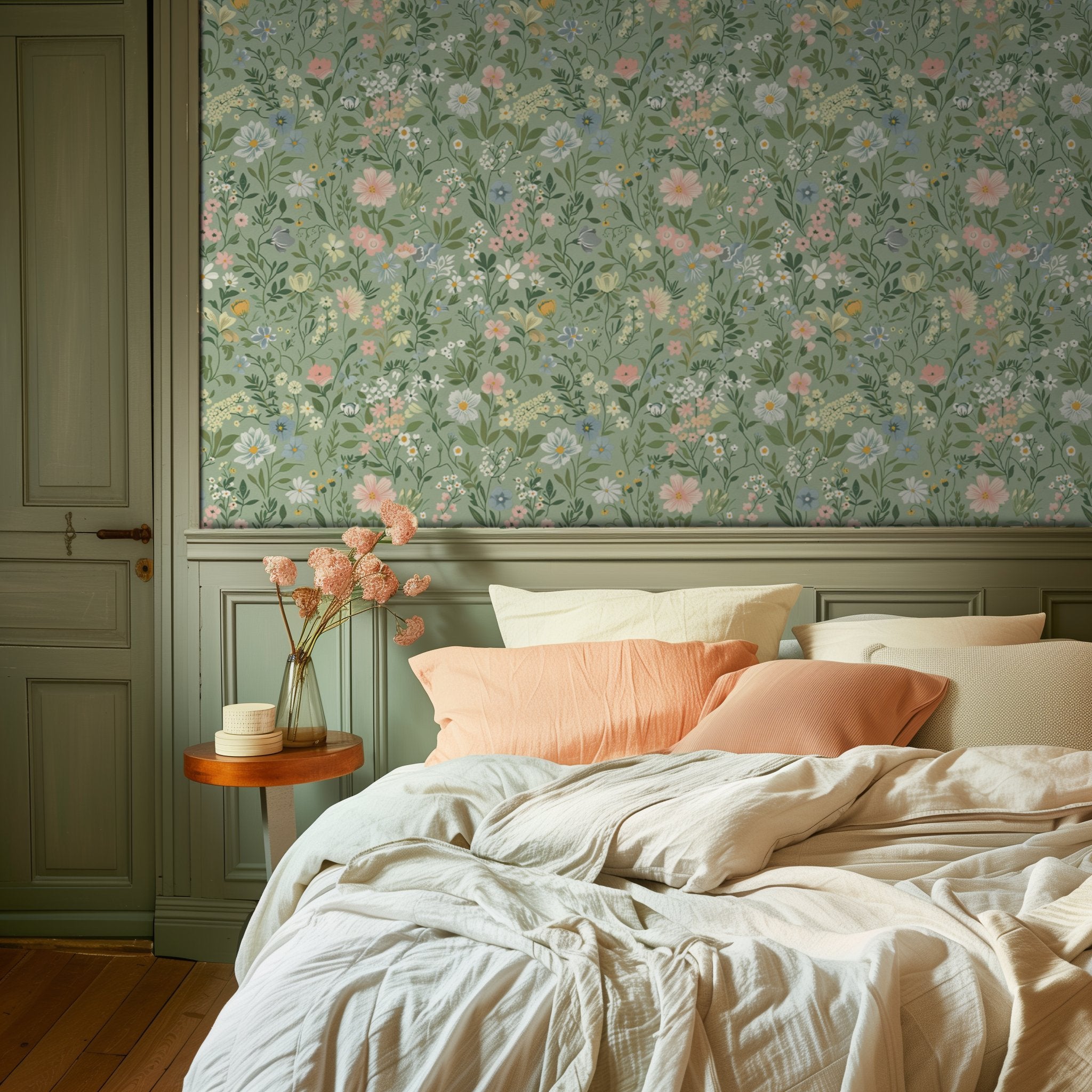 Mural Francesca Jardín Botánico Vintage, papel tapiz decorativo