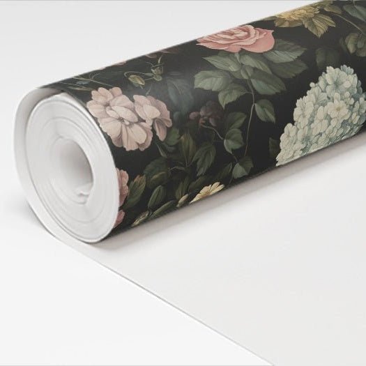 Tapiz mural Garden of Dusk floral vintage, papel tapiz decorativo de lujo