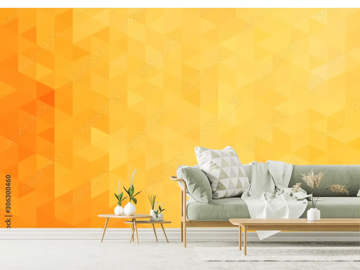 Mural Geométrico Radiante Amanecer para sala o comedor