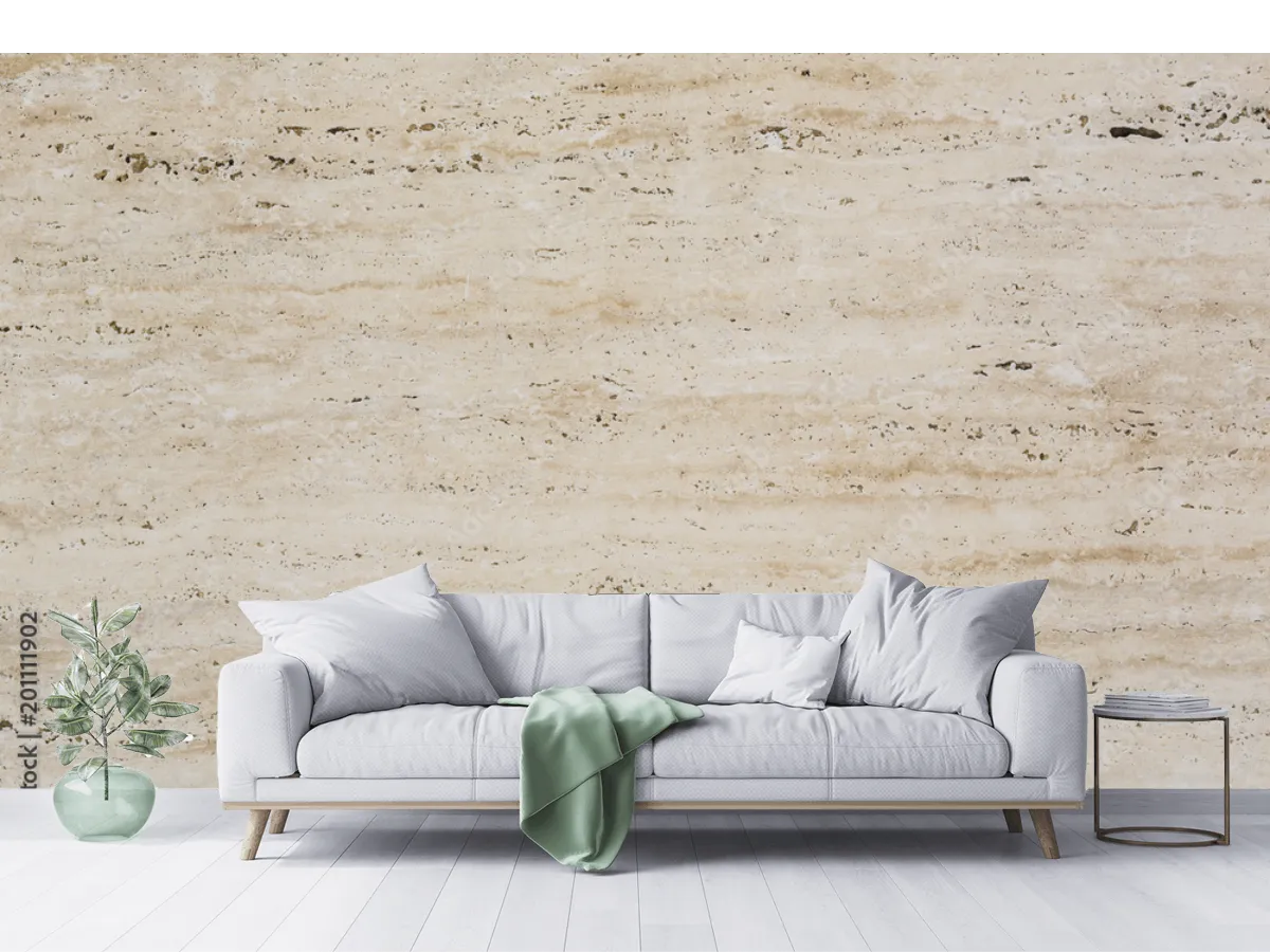Mural Travertino Beige – Fotomural Decorativo para sala y oficina