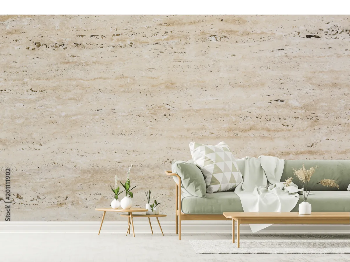 Mural Travertino Beige – Fotomural Decorativo para sala y oficina