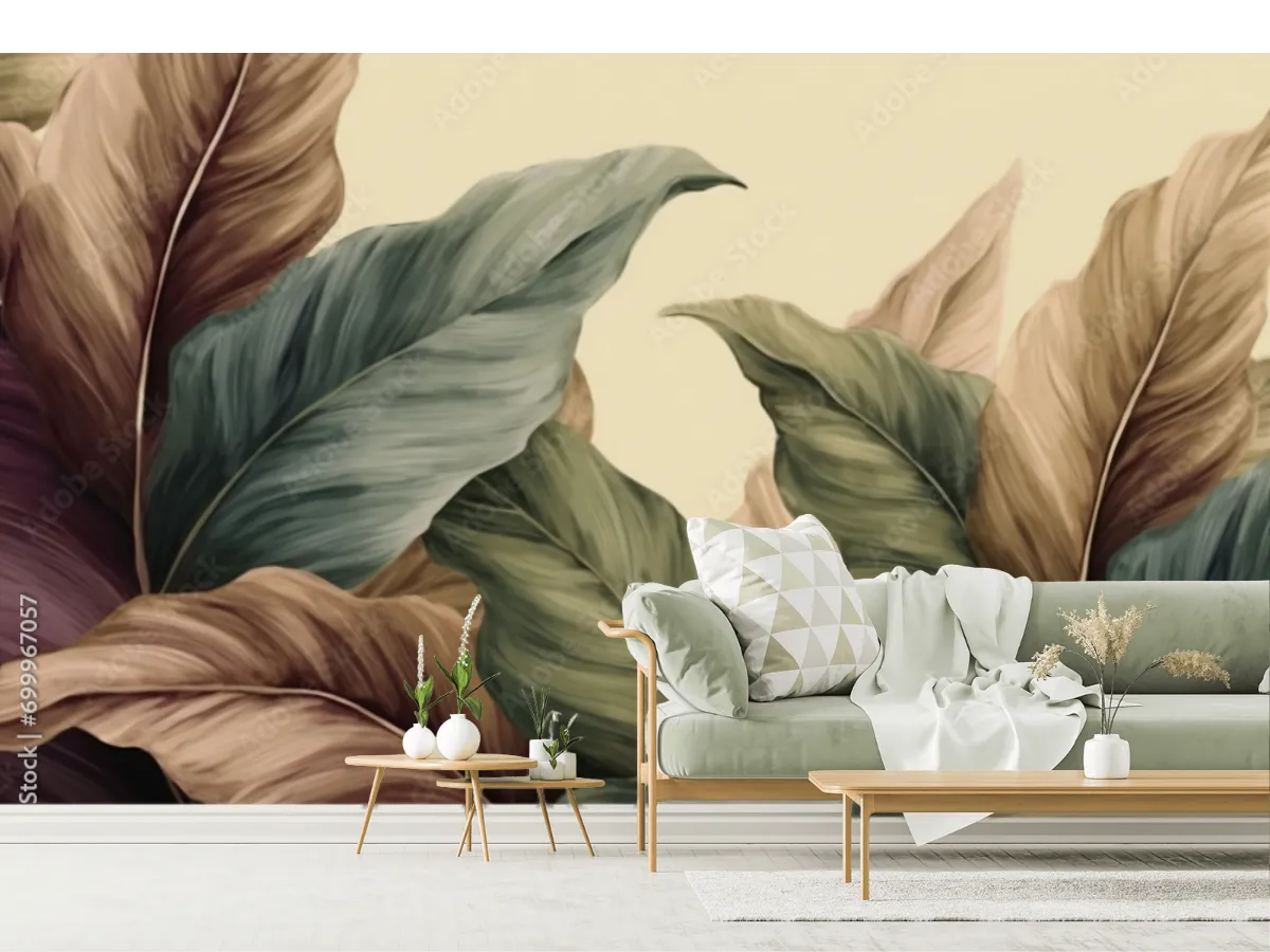 Mural Tapiz Brisa Tropical Vintage para Sala y Recámara