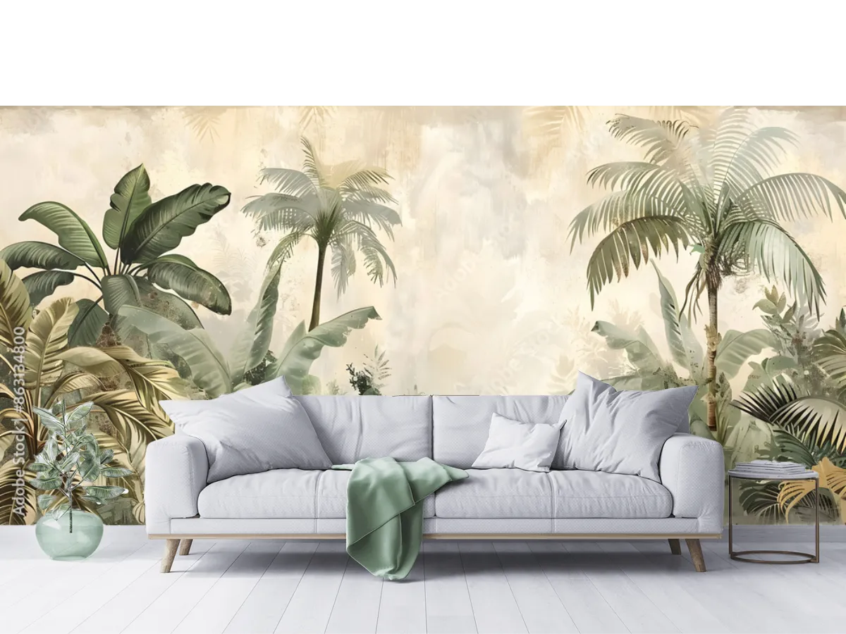 Fotomural modelo Jungla Onírica para pared – Vinil o Tapiz decorativo