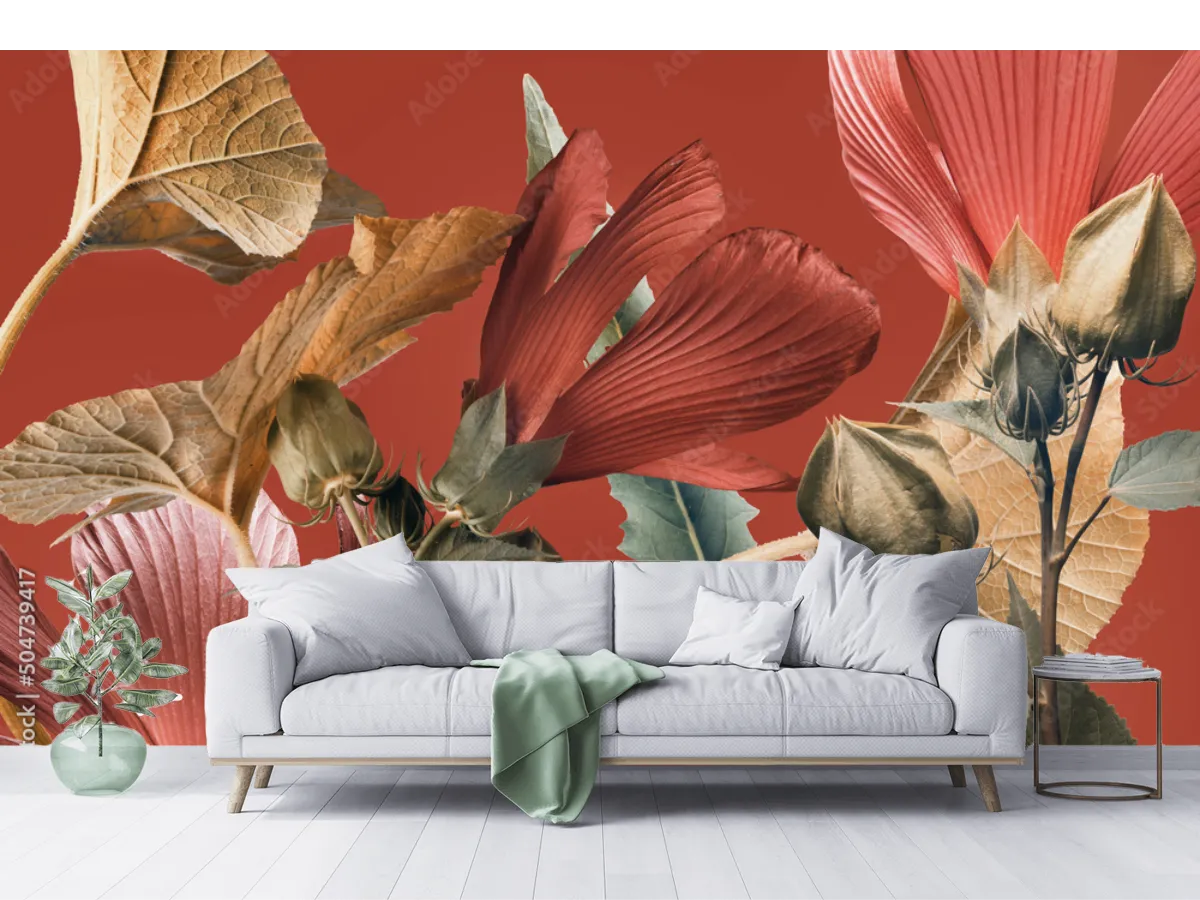 Mural Sueño Carmesí | Fotomural Decorativo en Vinil y Tapiz