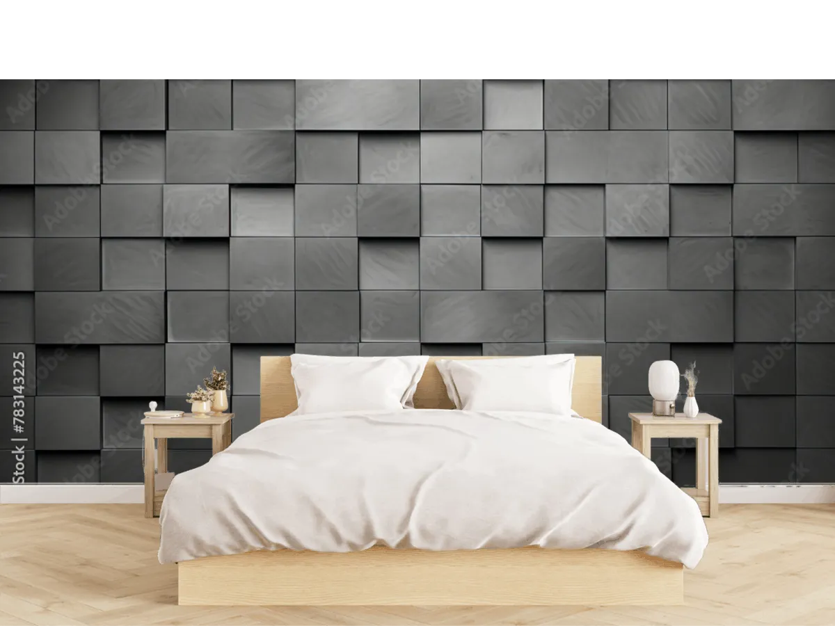 Mural Modelo Dimensión Gris Metálica para decoración de pared