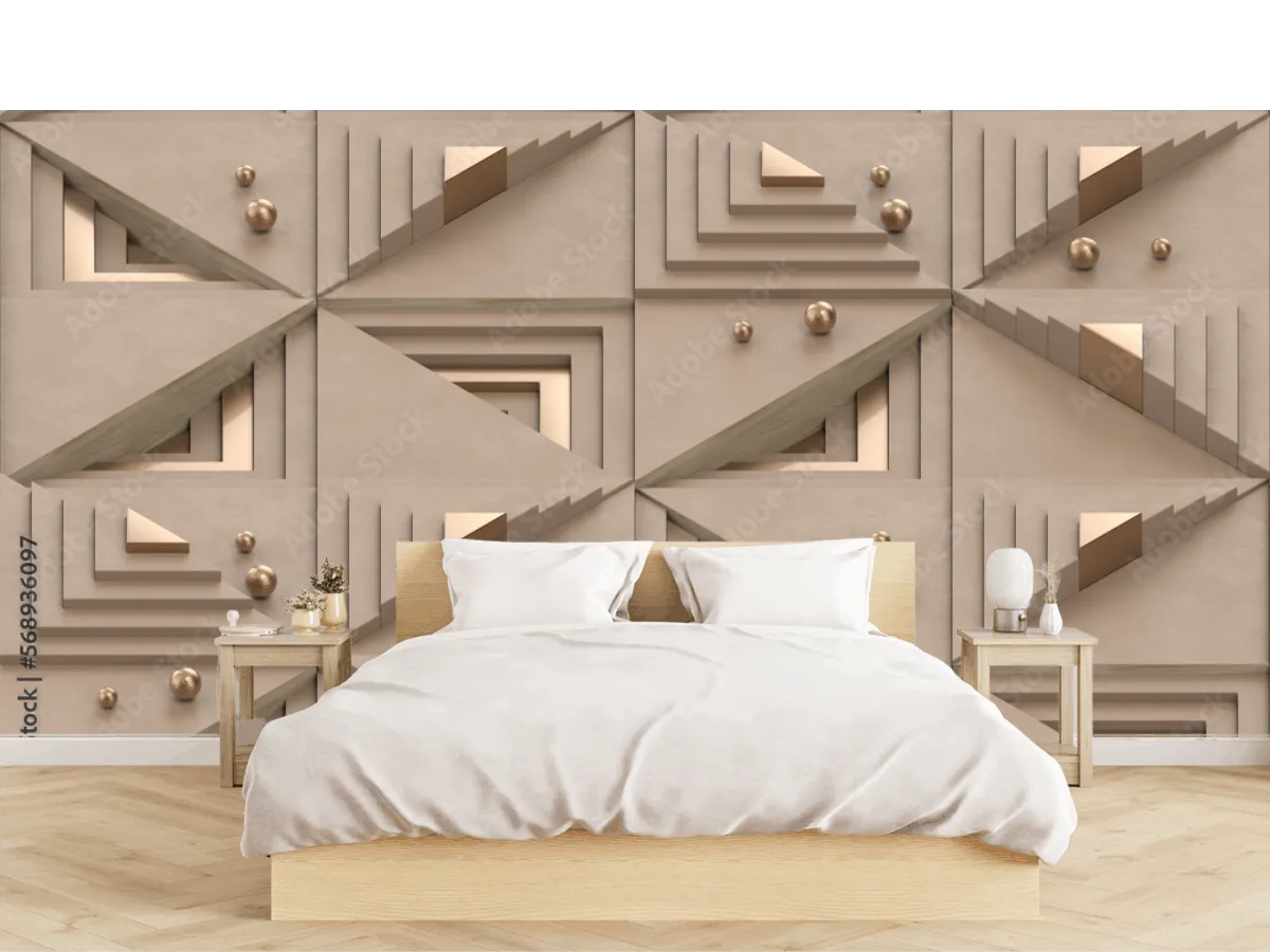 Mural Geométrico Elegancia Infinita para decoración de sala o recámara
