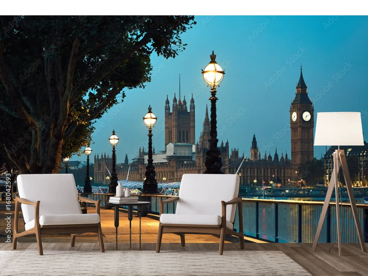Fotomural Modelo Londres Nocturno | Vinil Arquitectónico, Papel Tapiz y Más