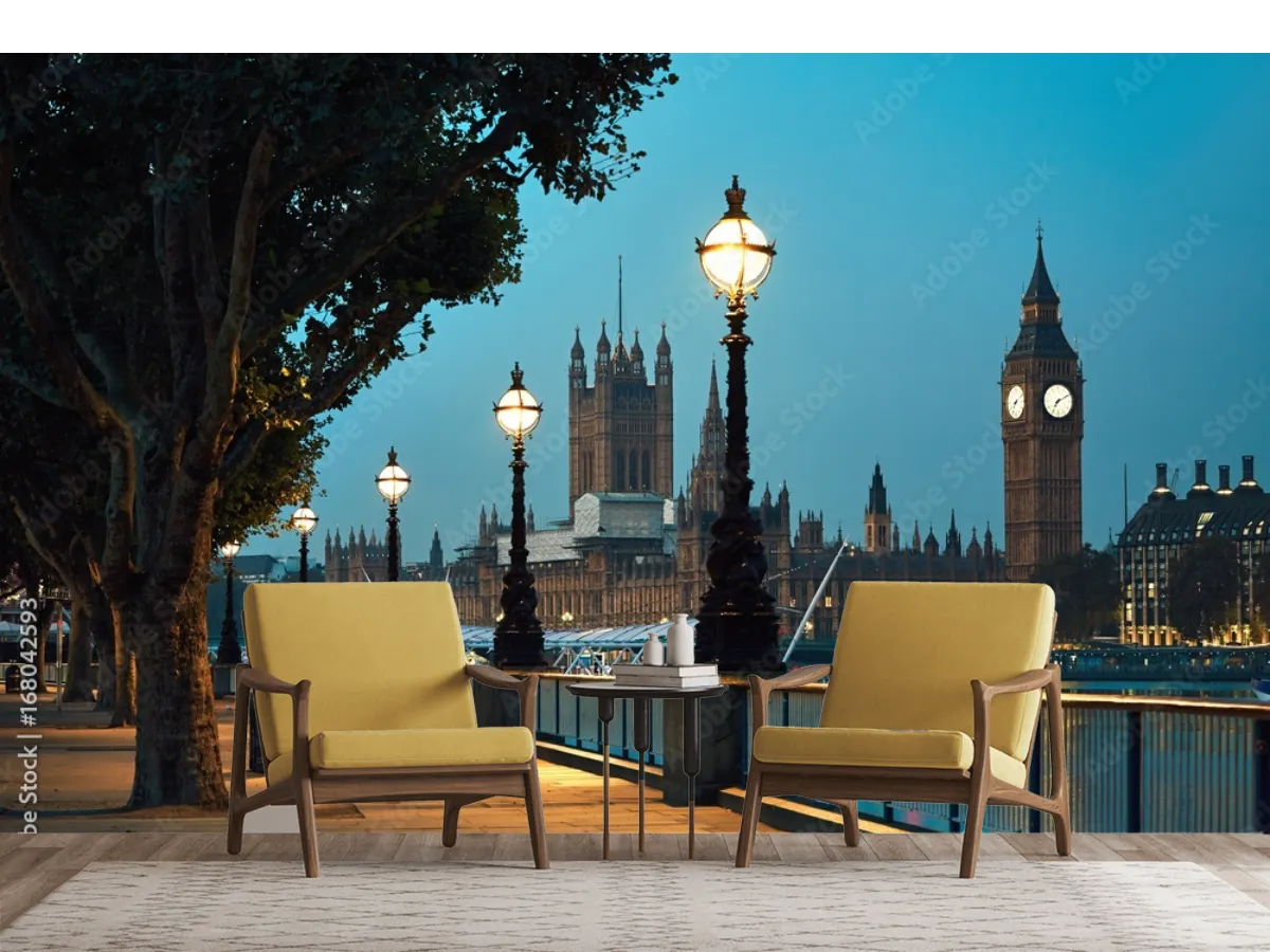 Fotomural Modelo Londres Nocturno | Vinil Arquitectónico, Papel Tapiz y Más
