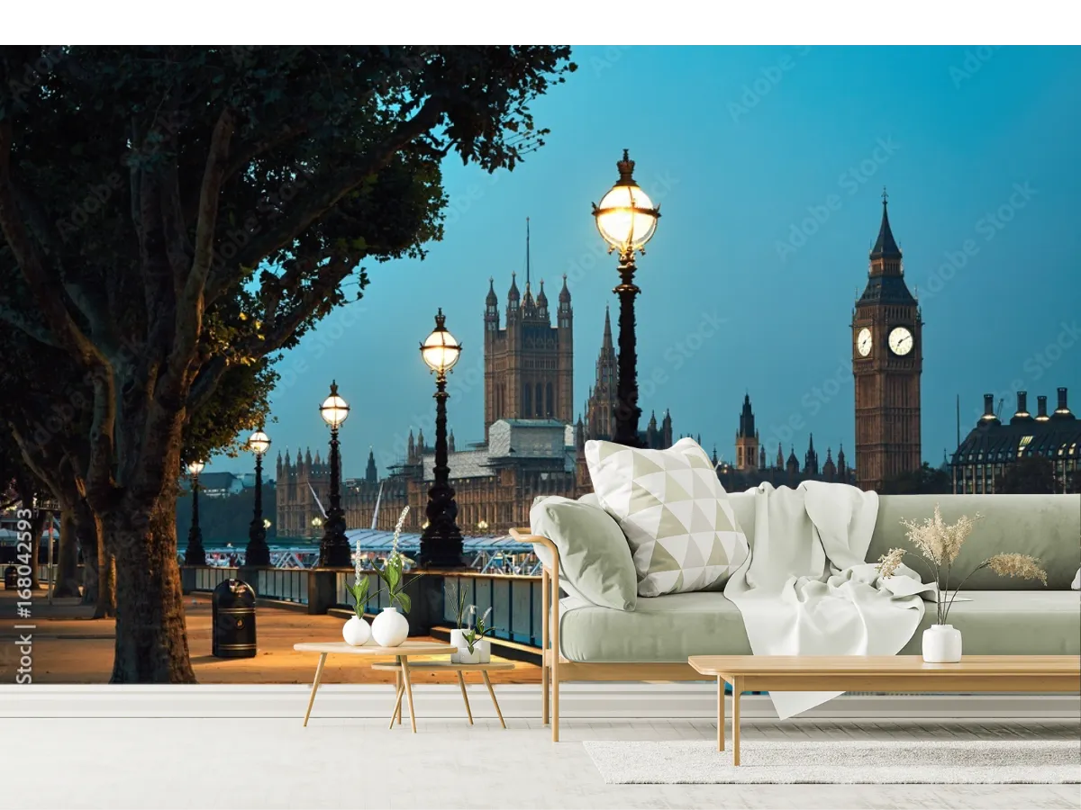 Fotomural Modelo Londres Nocturno | Vinil Arquitectónico, Papel Tapiz y Más