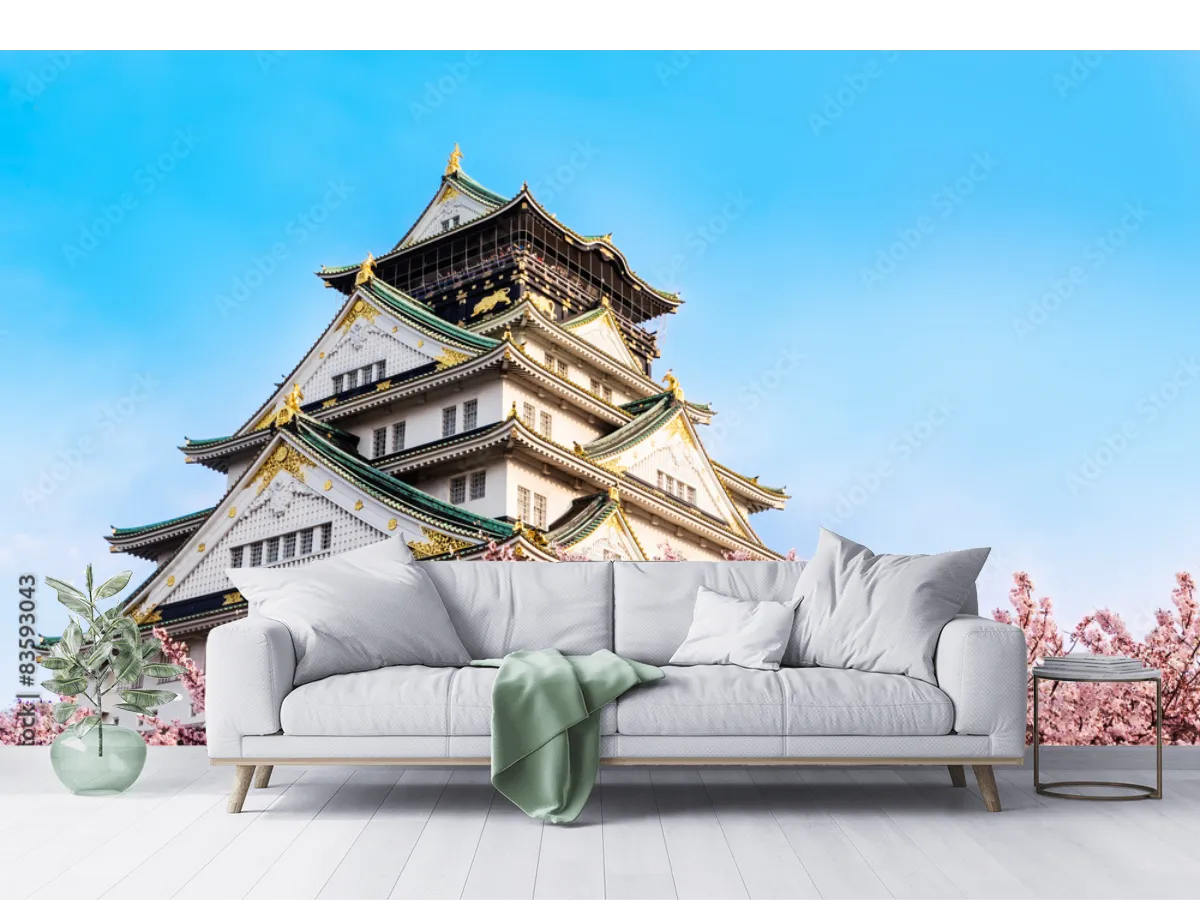 Mural Sakura Imperial para Sala o Habitación - Fotomural Decorativo Japonés