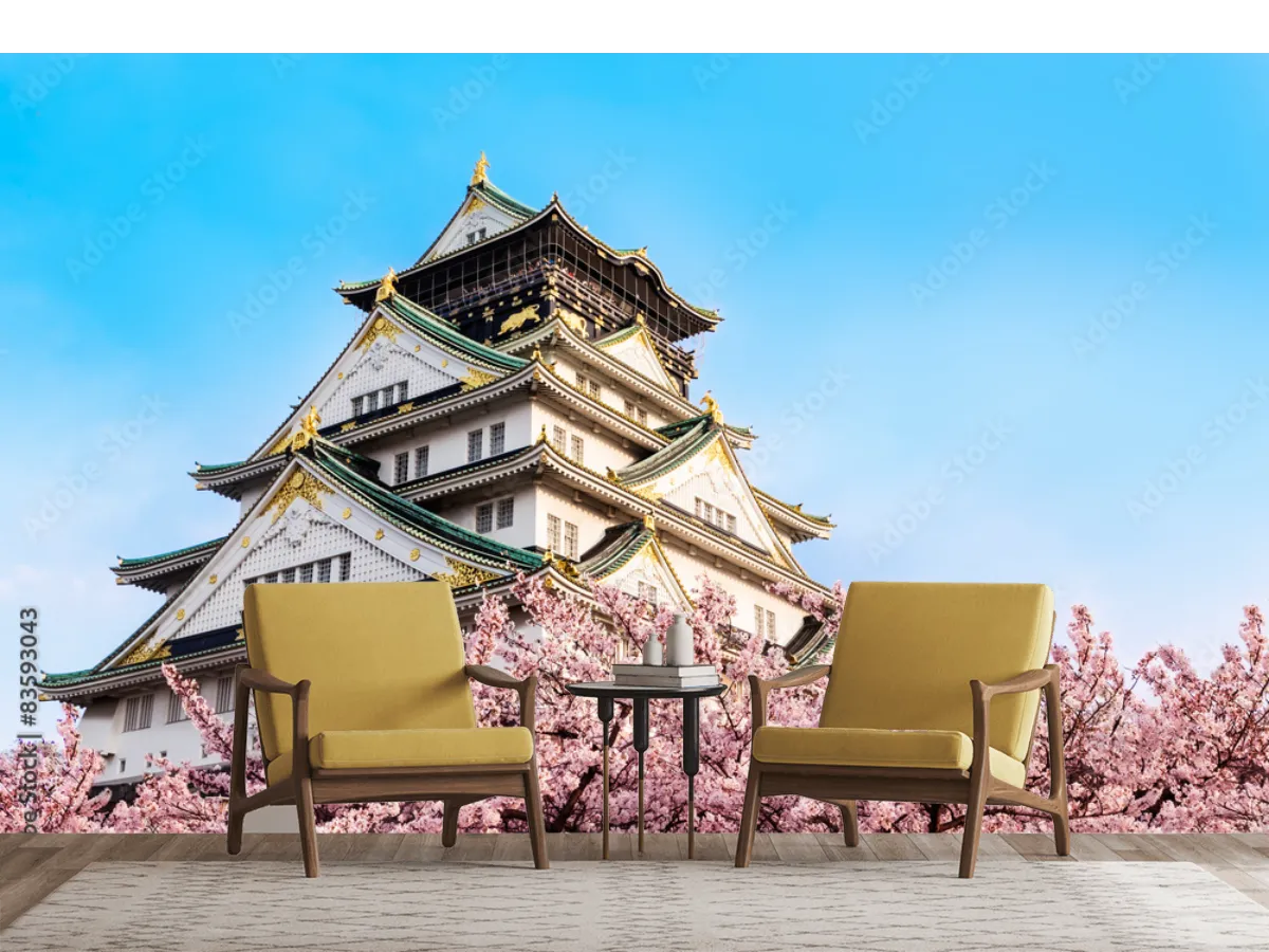 Mural Sakura Imperial para Sala o Habitación - Fotomural Decorativo Japonés