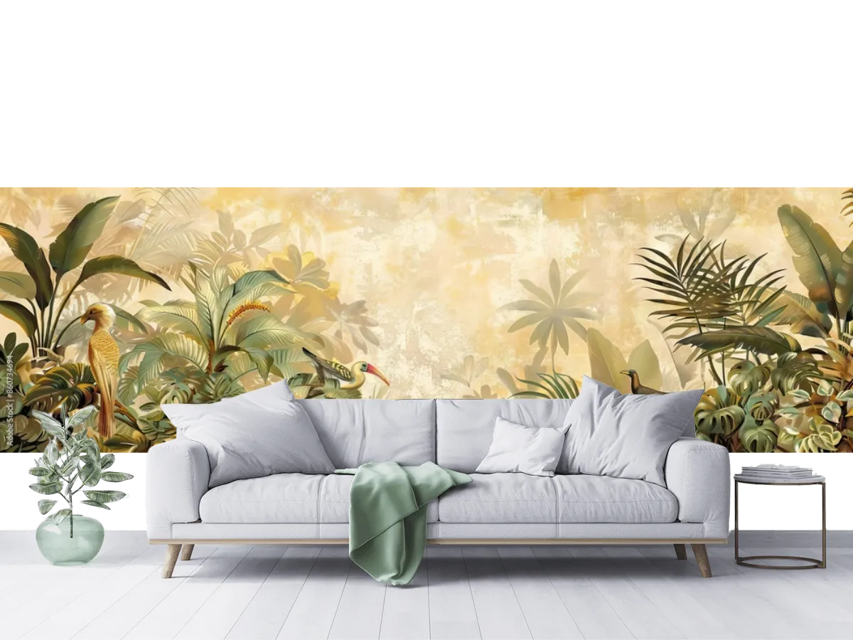 Fotomural Tropical Amanecer – Vinil Arquitectónico & Tapiz Decorativo