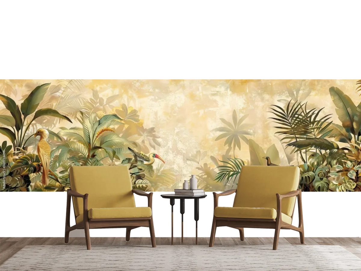 Fotomural Tropical Amanecer – Vinil Arquitectónico & Tapiz Decorativo