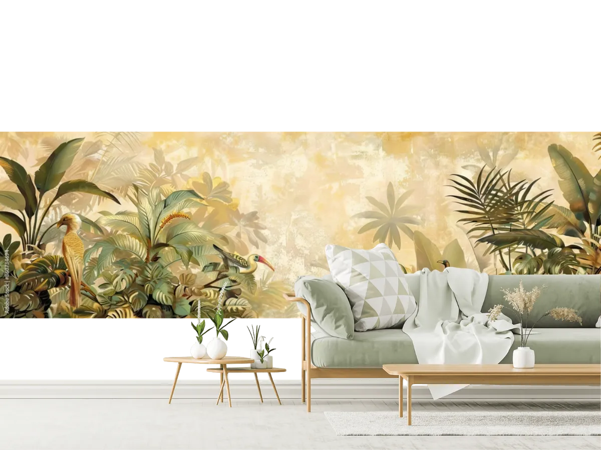 Fotomural Tropical Amanecer – Vinil Arquitectónico & Tapiz Decorativo