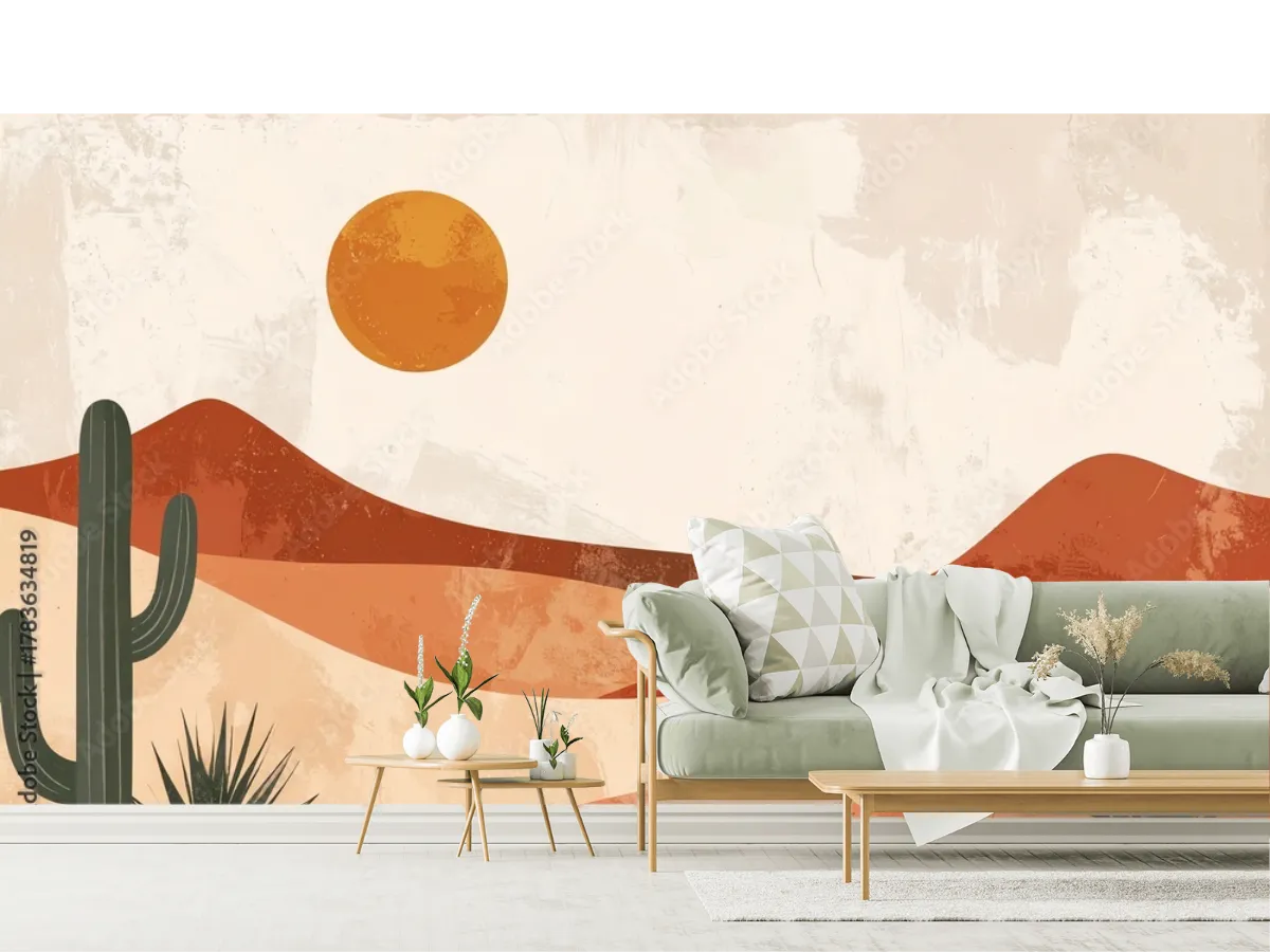Mural Atardecer Desértico – Fotomural Decorativo Vinil/Papel Tapiz