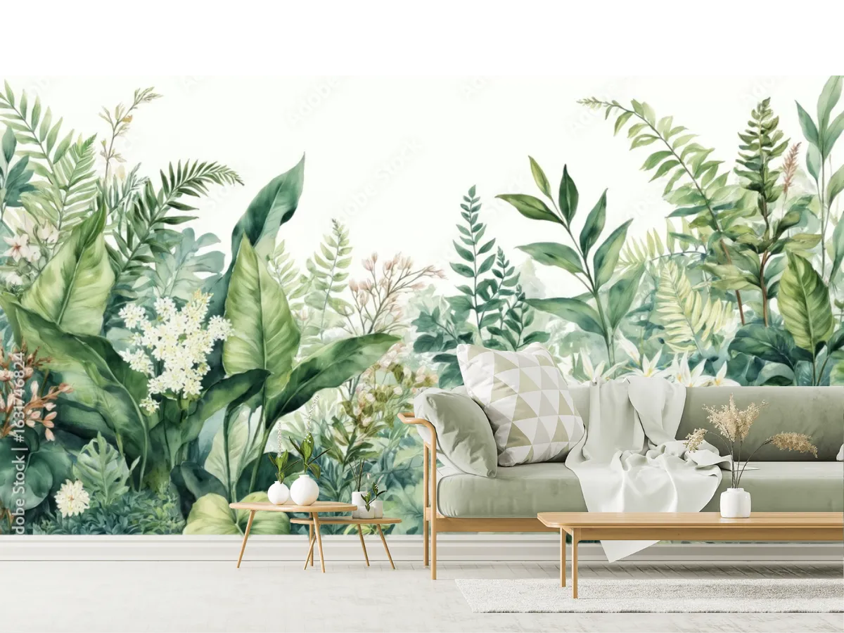 Mural Esencia Selvática para Pared en Vinil Arquitectónico y Tapiz