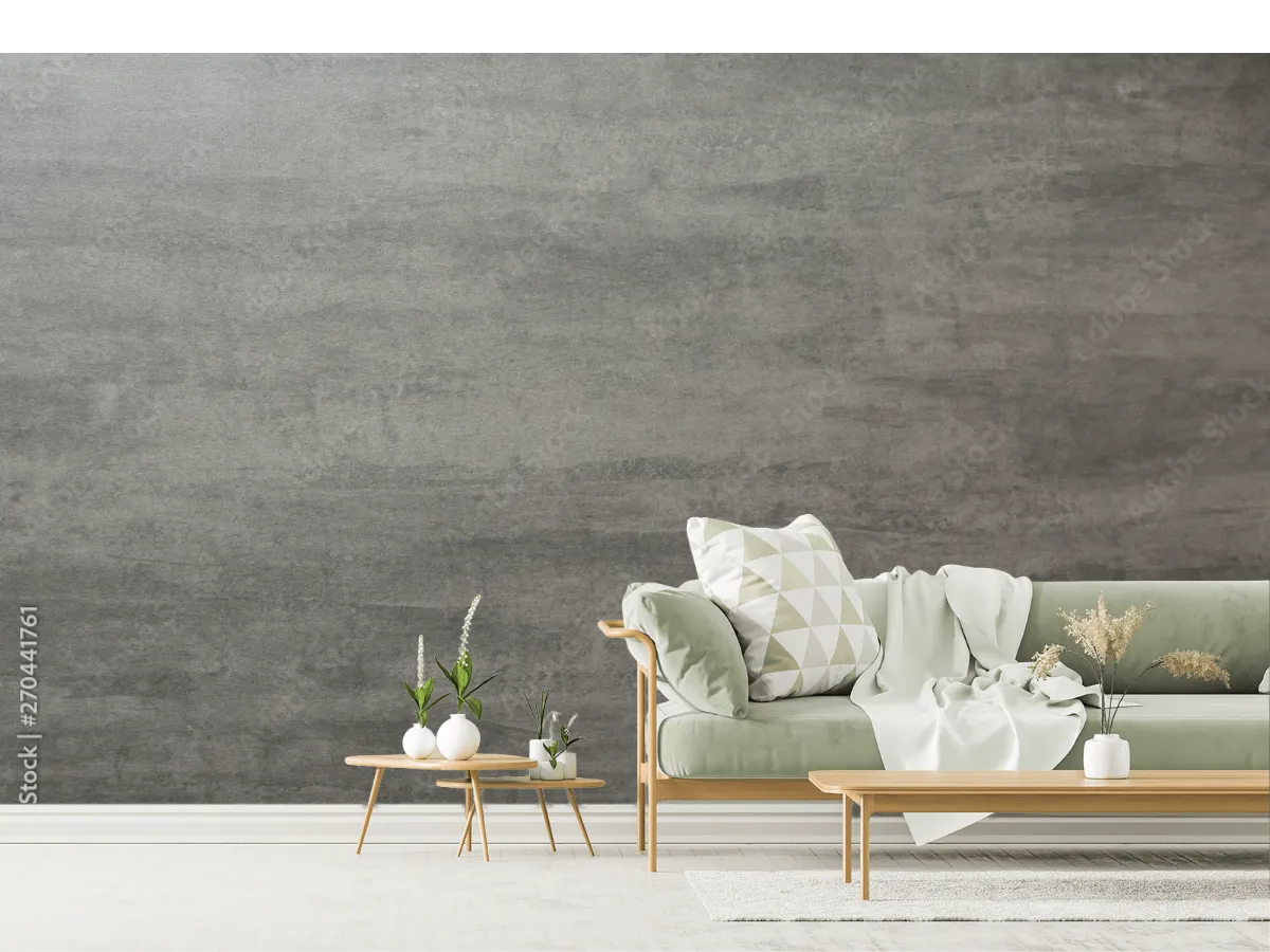 Mural Efecto Cemento Moderno Gris – Vinil y Papel Tapiz Texturizado