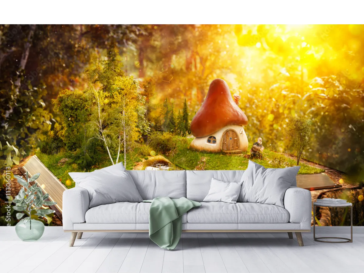 Mural Cuento Encantado en Bosque – Fotomural Decorativo para Pared