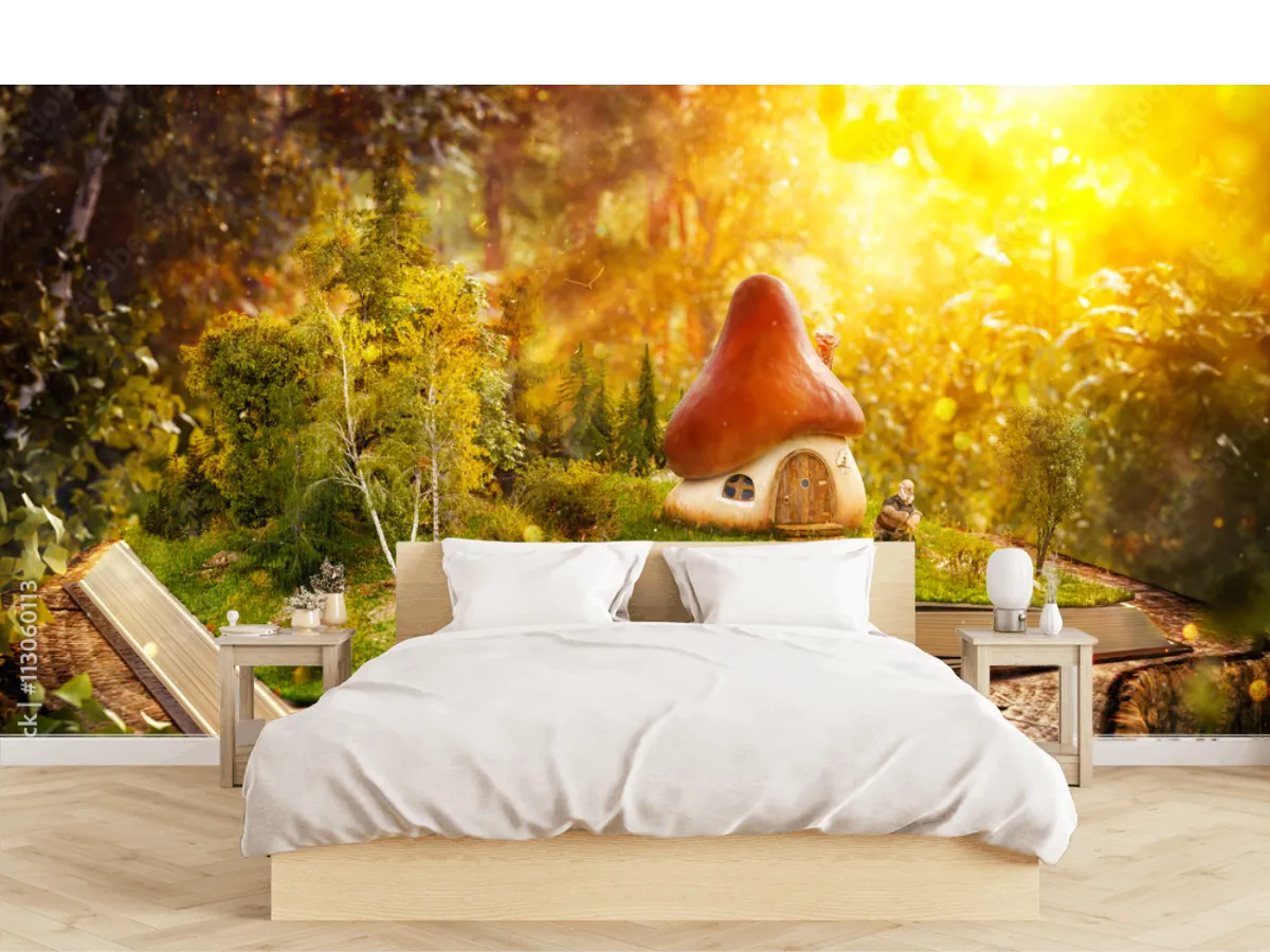 Mural Cuento Encantado en Bosque – Fotomural Decorativo para Pared