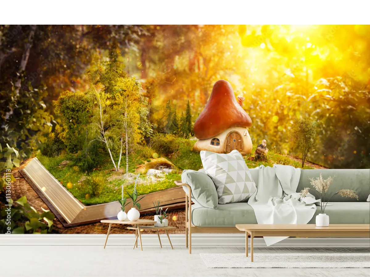 Mural Cuento Encantado en Bosque – Fotomural Decorativo para Pared