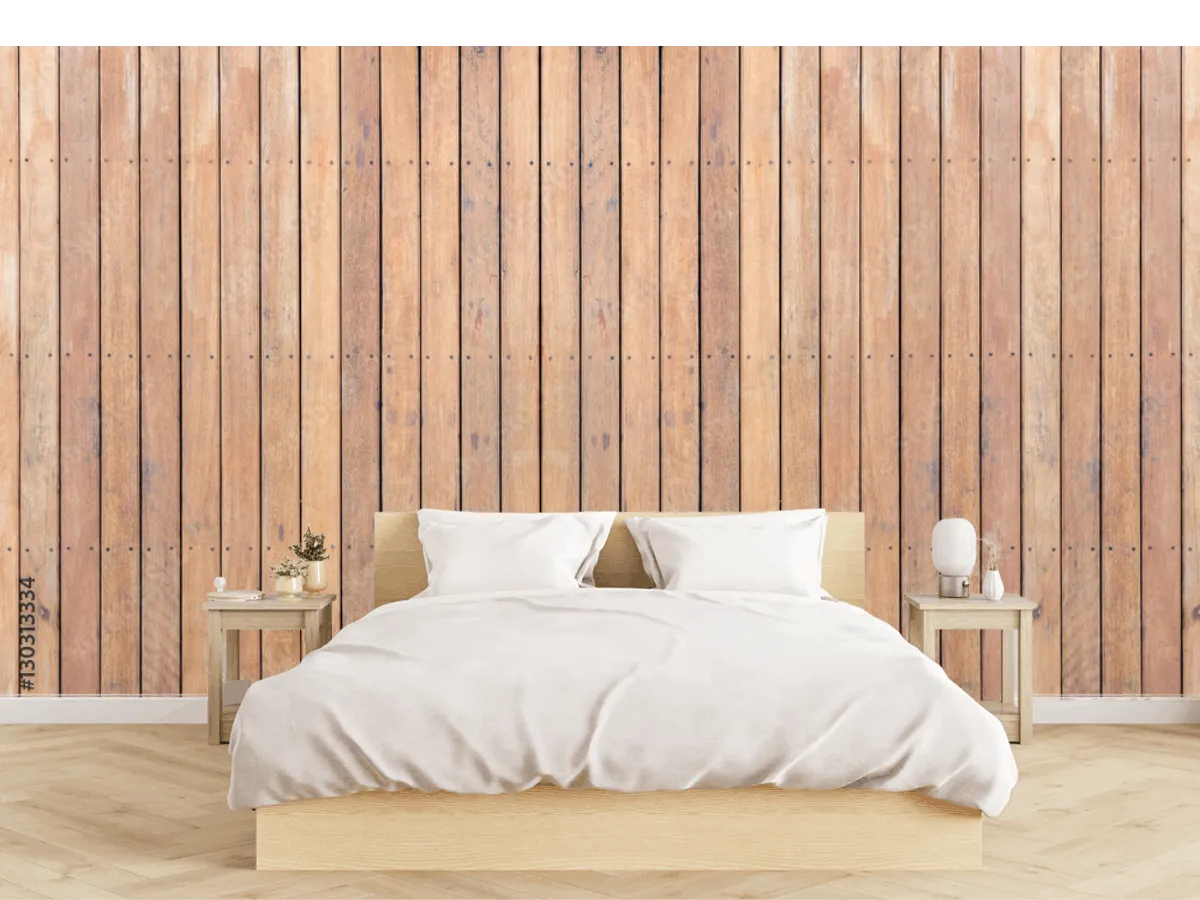 Mural Minimalista Madera Natural para Pared | Fotomural Decorativo