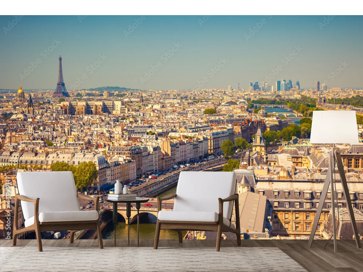 Mural París Radiante en Vinil Arquitectónico - Fotomural Decorativo Panorámico