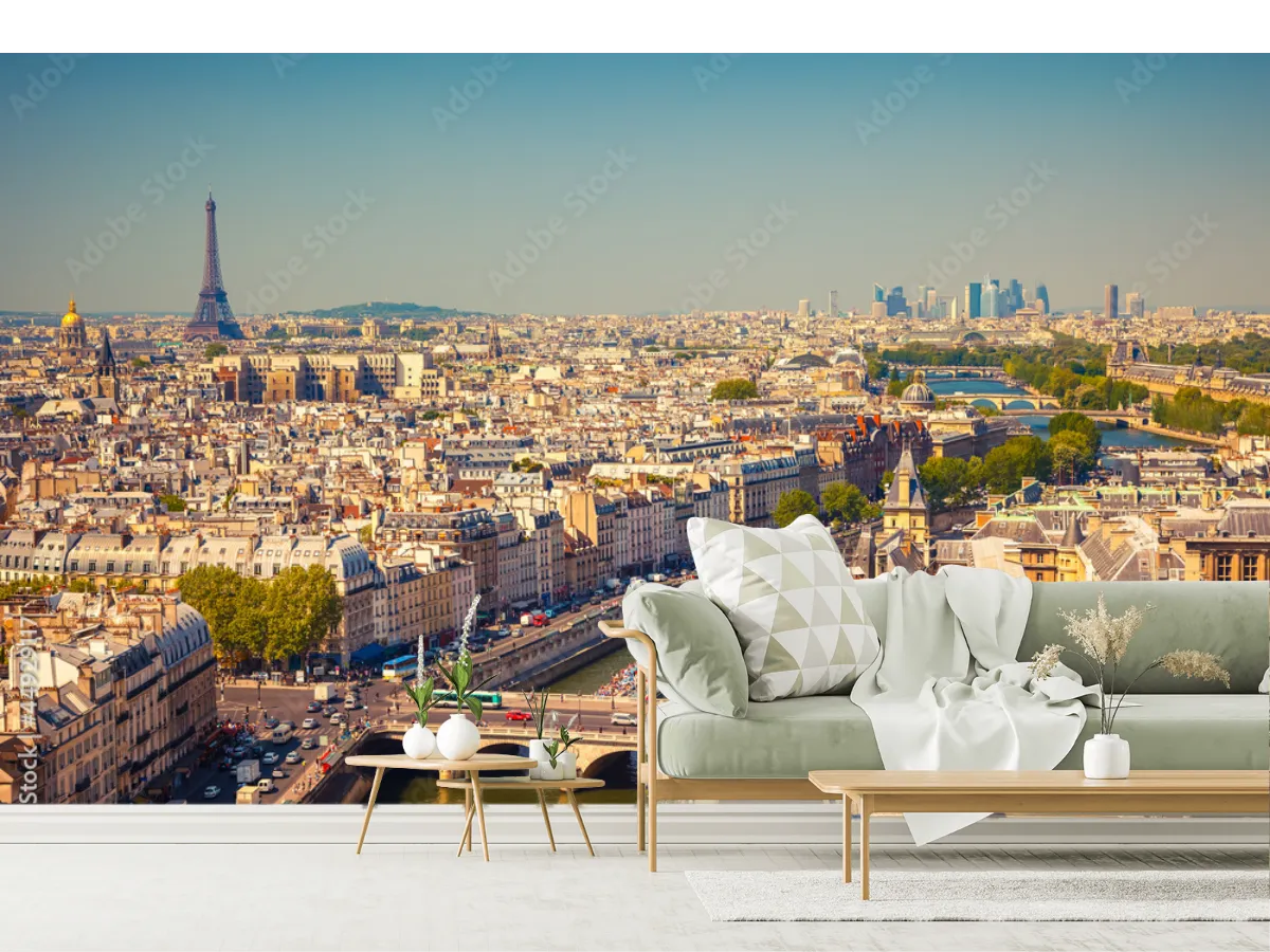 Mural París Radiante en Vinil Arquitectónico - Fotomural Decorativo Panorámico