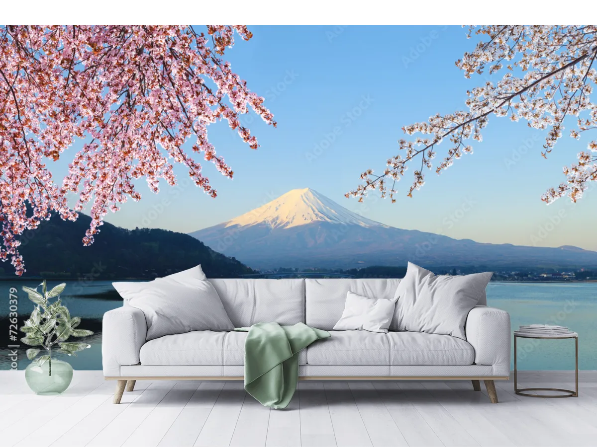 Mural Sakura Fuji - Fotomural Decorativo Vinil Arquitectónico