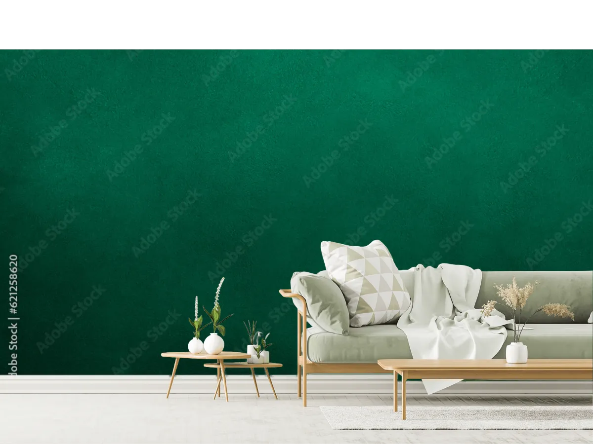 Mural Verde Esmeralda Liso para Decoración Moderna – Vinil o Tapiz