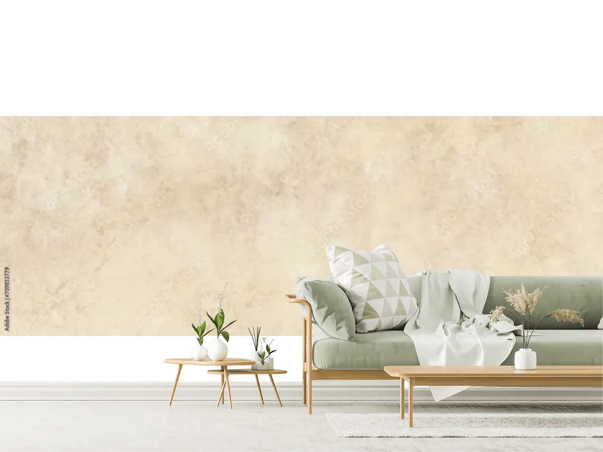Mural Beige Amanecer Minimal – Vinil Arquitectónico y Papel Tapiz Decorativo