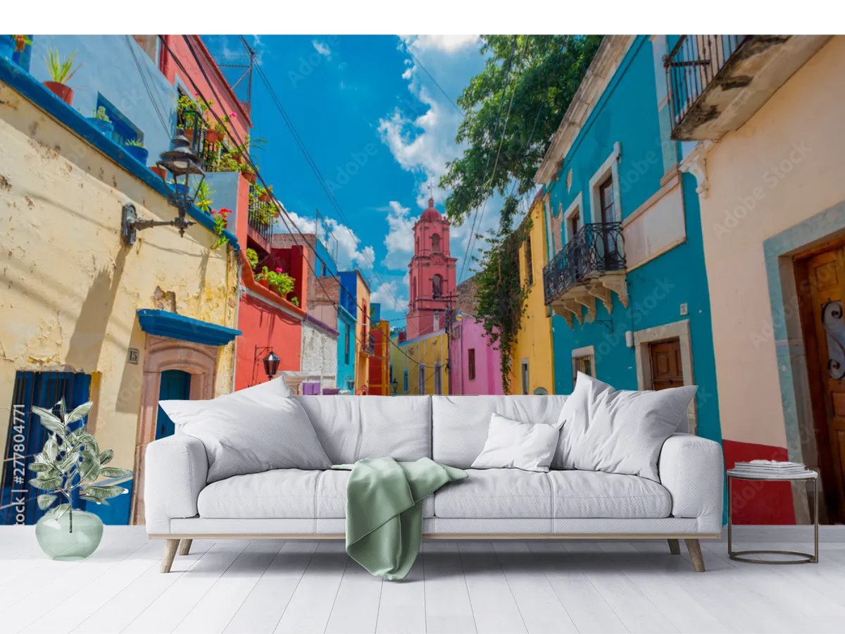 Mural Guanajuato Colonial Colorido para sala o recámara