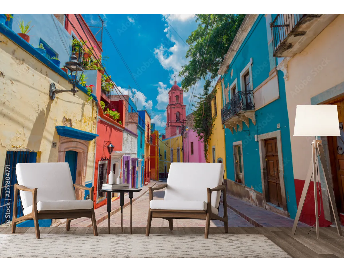 Mural Guanajuato Colonial Colorido para sala o recámara