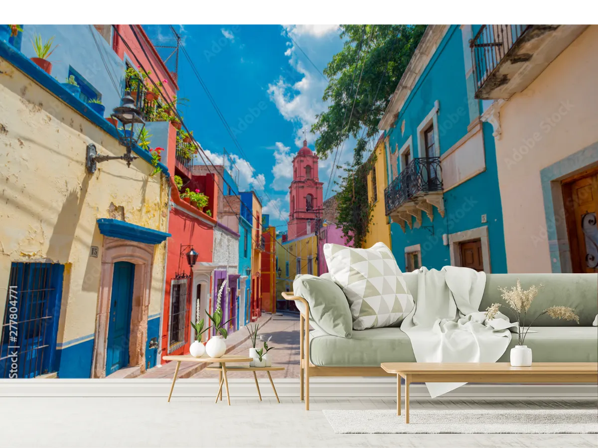 Mural Guanajuato Colonial Colorido para sala o recámara