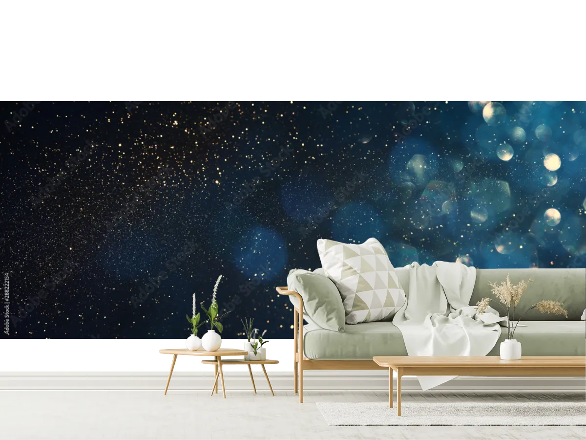 Mural Estelar Niebla de Oro para Sala y Recámara - Vinil Arquitectónico