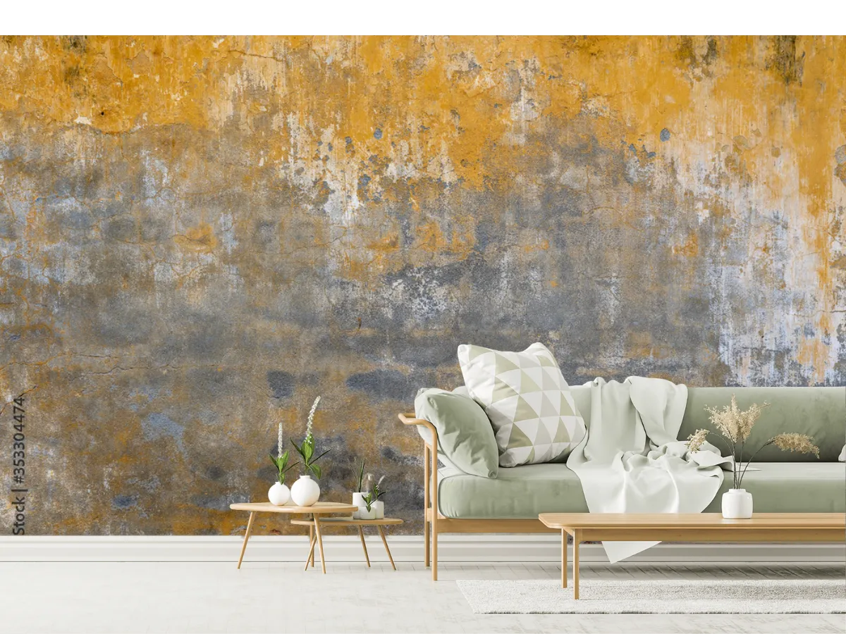 Mural Texturizado Místicos Ocre y Óxido para Pared, Vinil Arquitectónico