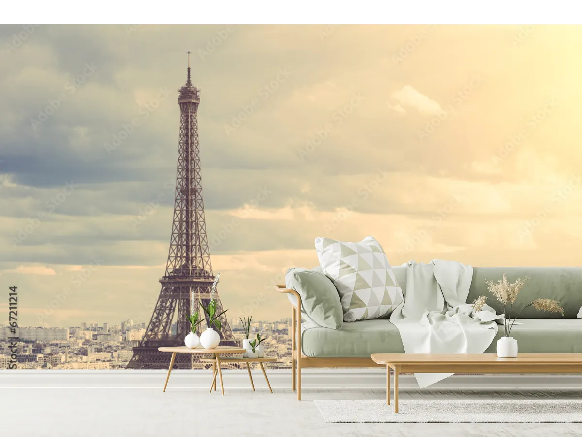 Mural París Amanecer, Fotomural para Pared Vinil y Tapiz Decorativo