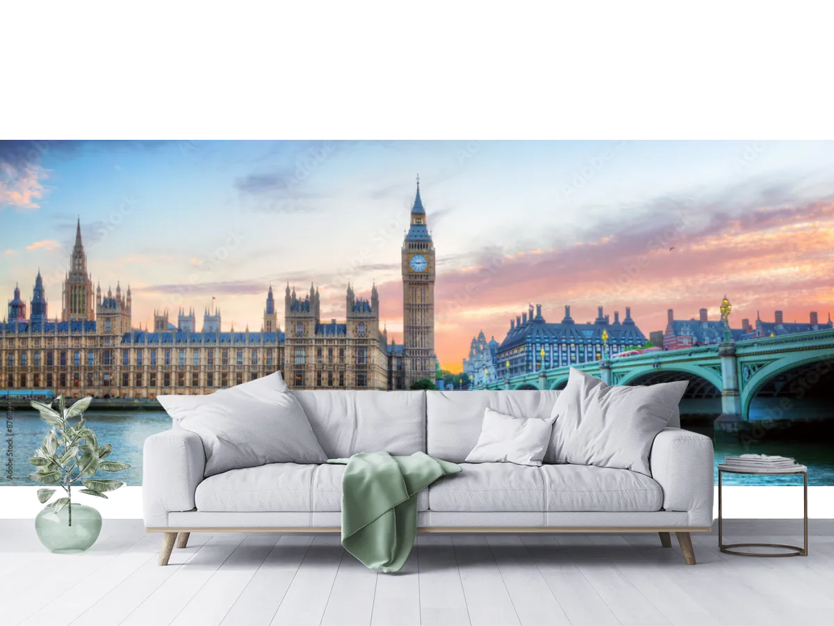 Mural Londres Majestuoso Big Ben fotomural decorativo para sala