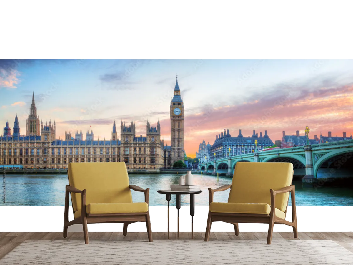Mural Londres Majestuoso Big Ben fotomural decorativo para sala