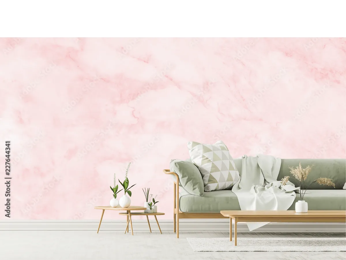 Mural Rose Quartz Suave para Decoración de Sala y Recámara