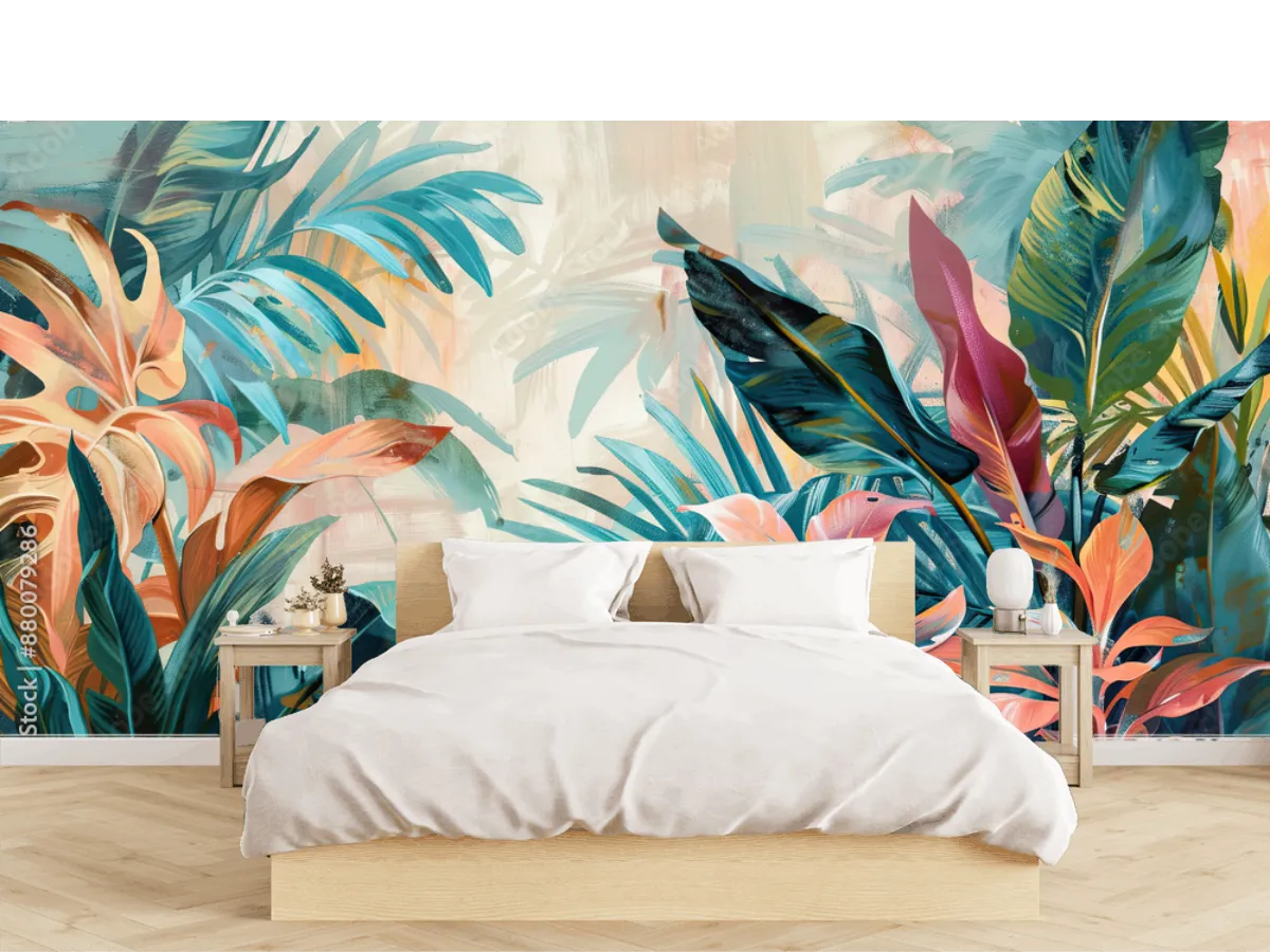 Mural Tropical Éxotico para Sala y Recámara – Fotomural Decorativo Varios Materiales