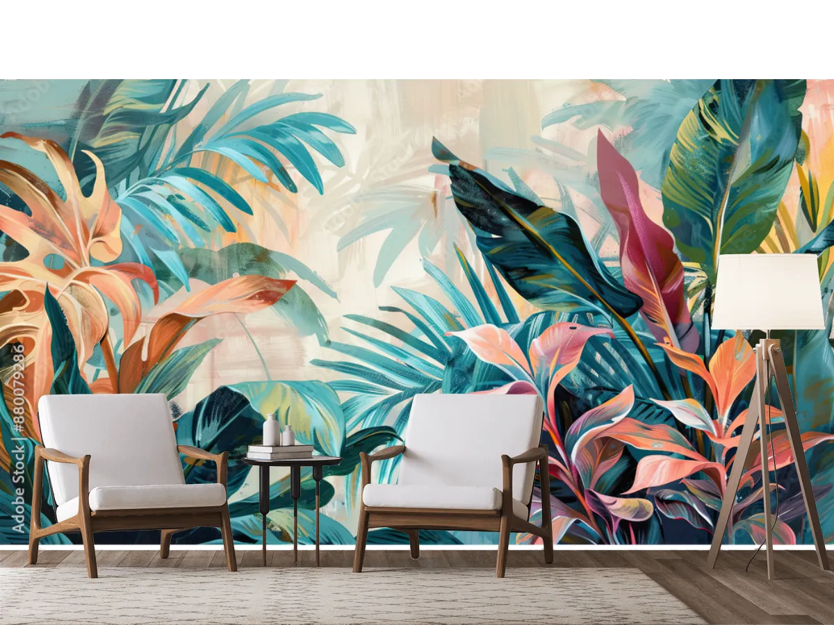 Mural Tropical Éxotico para Sala y Recámara – Fotomural Decorativo Varios Materiales