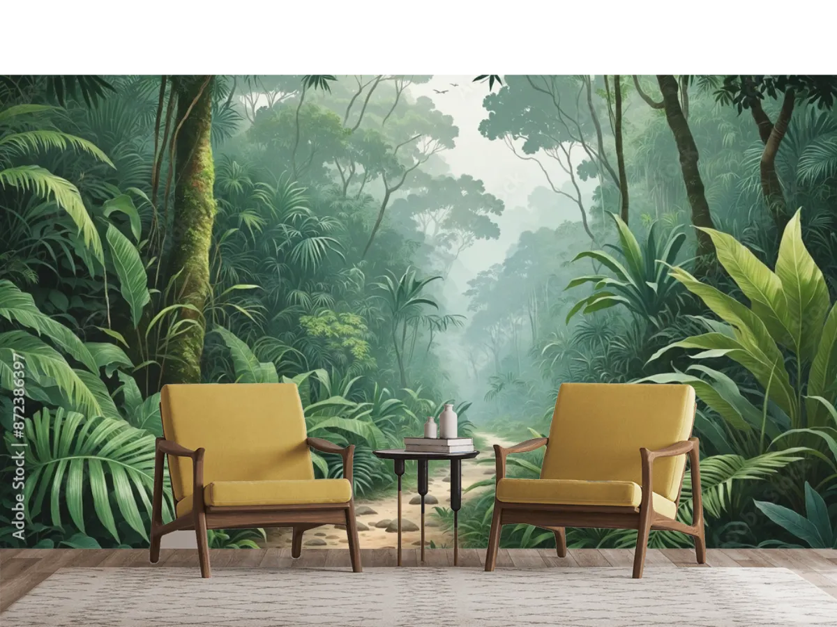 Mural de Pared Modelo Sendero Escondido en Vinil Arquitectónico y Papel Tapiz