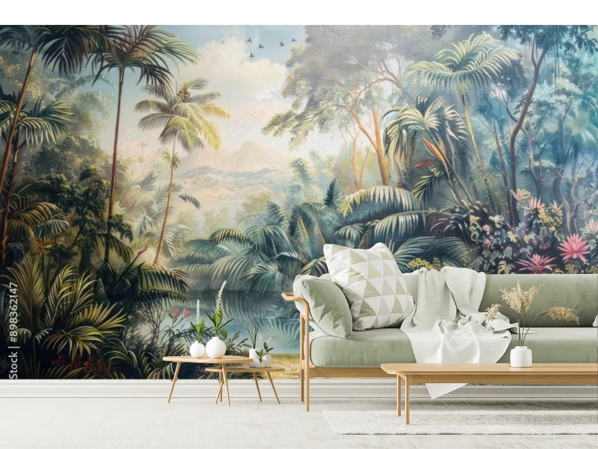 Mural Selva Pantera Negra | Fotomural Decorativo Vinil Arquitectónico