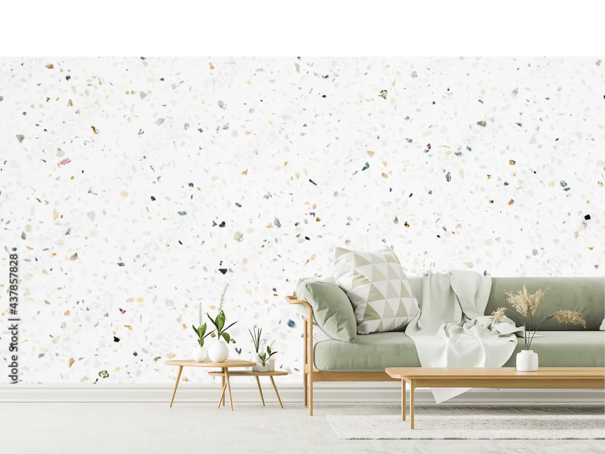 Mural Aurora Minimal Terrazzo para Decoración Moderna de Interiores