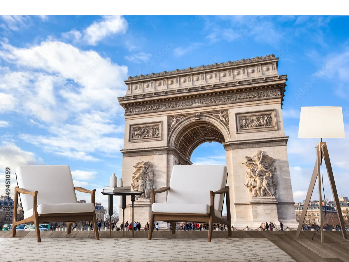 Mural Arco Trinfal París Vinil Arquitectónico - Fotomural Decorativo Premium