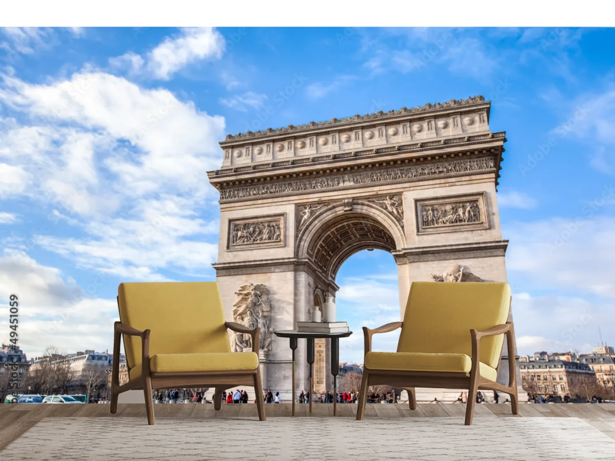 Mural Arco Trinfal París Vinil Arquitectónico - Fotomural Decorativo Premium