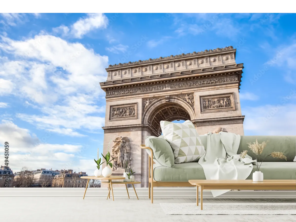 Mural Arco Trinfal París Vinil Arquitectónico - Fotomural Decorativo Premium